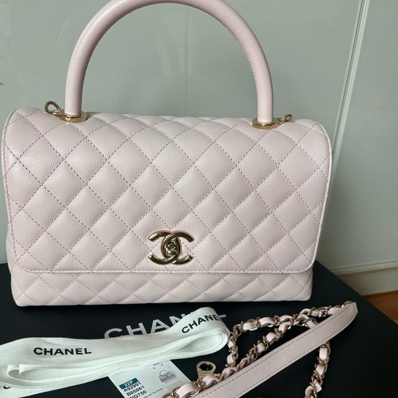 Chanel Caviar Quilted Coco Handle Light Pink - Picture 2 of 11